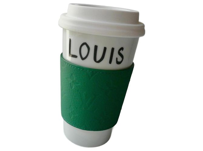 LOUIS VUITTON Porcelain Cup Mug new / Louis Cup White