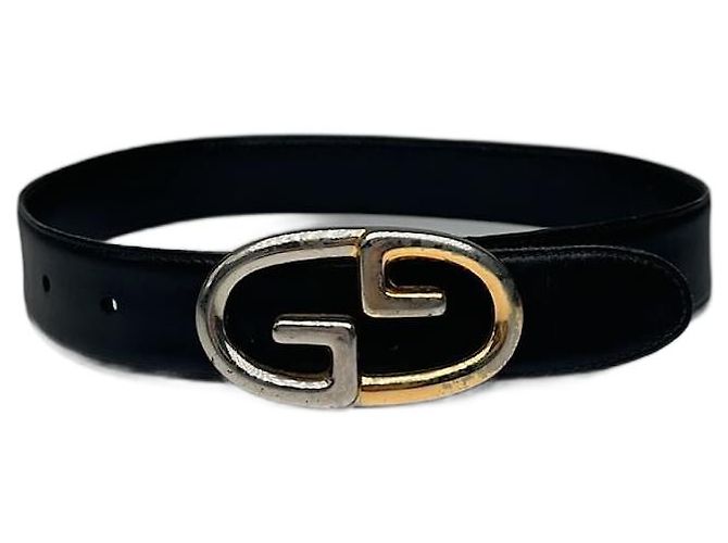 Vintage Gucci Ledergürtel schwarz