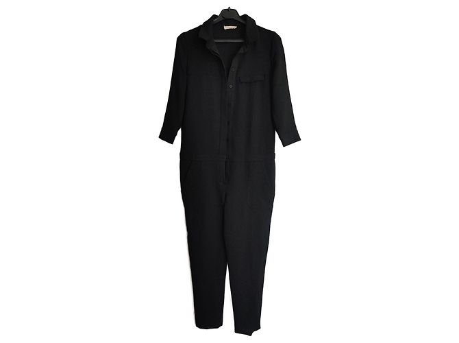 Ba&Sh DARYA Jumpsuit in Schwarz aus Crepe