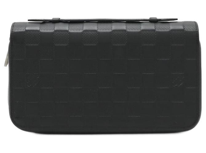 Louis Vuitton Damier Infini Zippy XL Clutch Black Leather Pony-style calfskin  ref.2160878