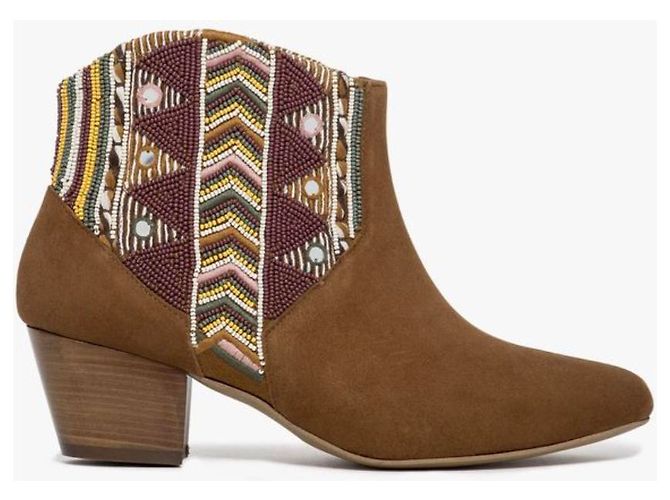 Autre Marque Botines / botas vaqueras de tacón, talla 39, BOCAGE