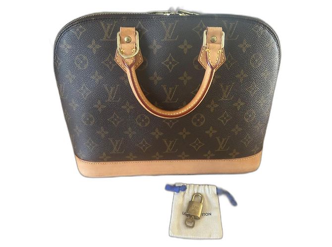 Bolsa Louis Vuitton Alma PM Marrom de Tecido