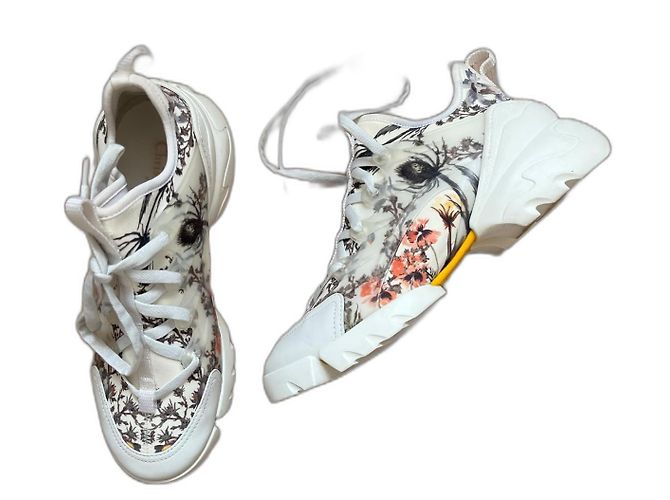 Sneakers Dior D-connect in pelle e neoprene Multicolore