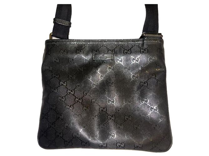 Borsa a tracolla Gucci GG nera Nero