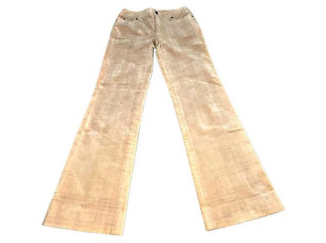 Denim Nova Check de Burberry London Auténtico Beige