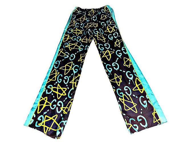 Pantalones de seda "Gucci Ghost" auténticos de Gucci Multicolor
