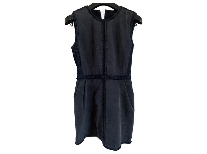 Vestido de denim Louis Vuitton Azul