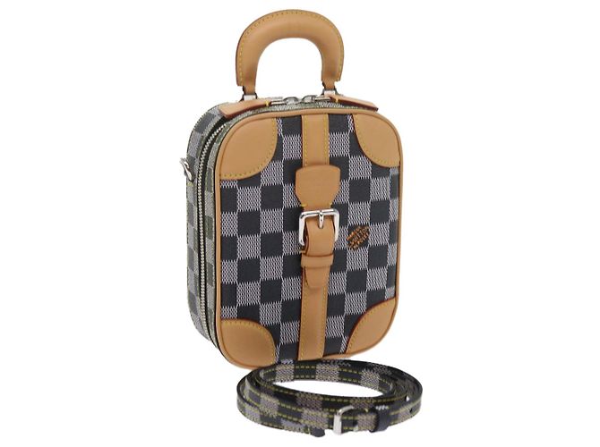 LOUIS VUITTON Bolsa de mão vertical Damier Versette Branco Preto N60273 Auth ar11067S