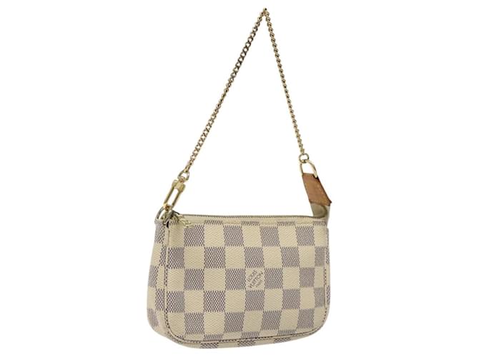 LOUIS VUITTON Damier Azur Mini Pochette Accessoires Pouch N63005 Auth yk17914  ref.2163296