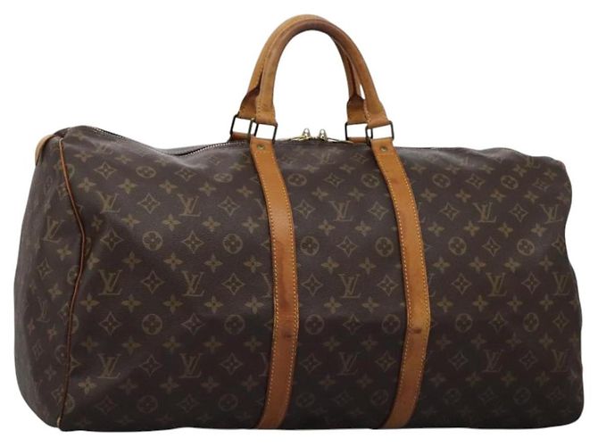 LOUIS VUITTON Monogram Keepall 55 Bolsa Boston M41424 LV Auth MX262 Monograma