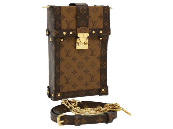 LOUIS VUITTON Pochette Trunk Verticale a Spalla M67873 LV Auth 32652S Monogramma