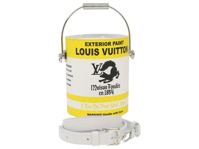 LOUIS VUITTON Borsa a mano dipinta Monogram PVC 2way Gialla M81593 Auth 34199S Giallo