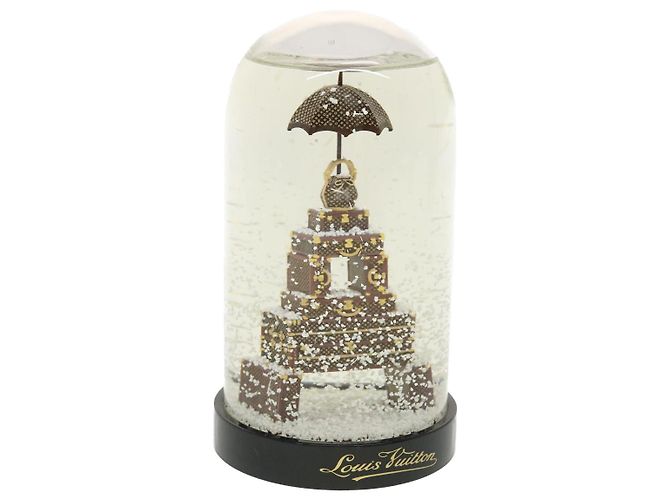 LOUIS VUITTON Trunk Tower Eiffel Tower Snow Globe Clear N99229 LV Auth yk7020S