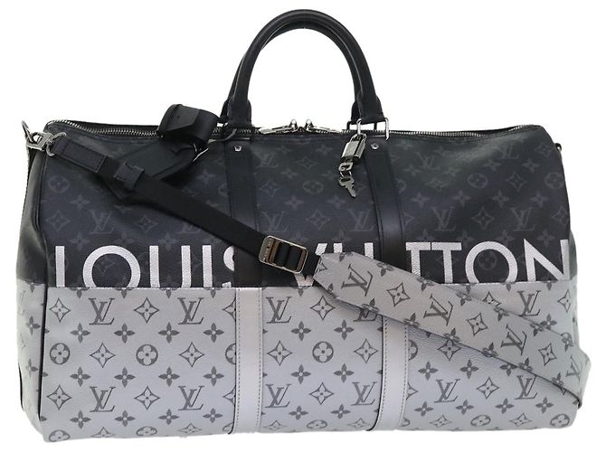 LOUIS VUITTON Eclipse Split Keepall Bandouliere 50 Sac de Boston M43817 Auth 46325S Monogramme