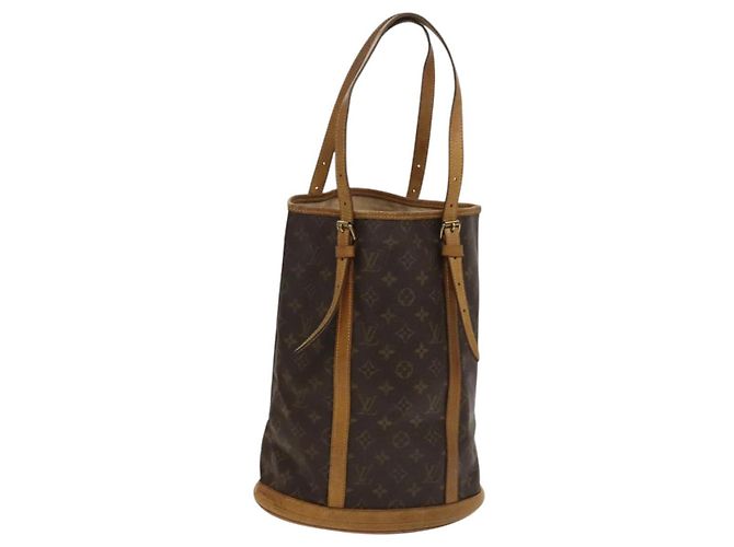 LOUIS VUITTON Bolsa de Ombro Monogram Bucket GM M42236 LV Auth BD185