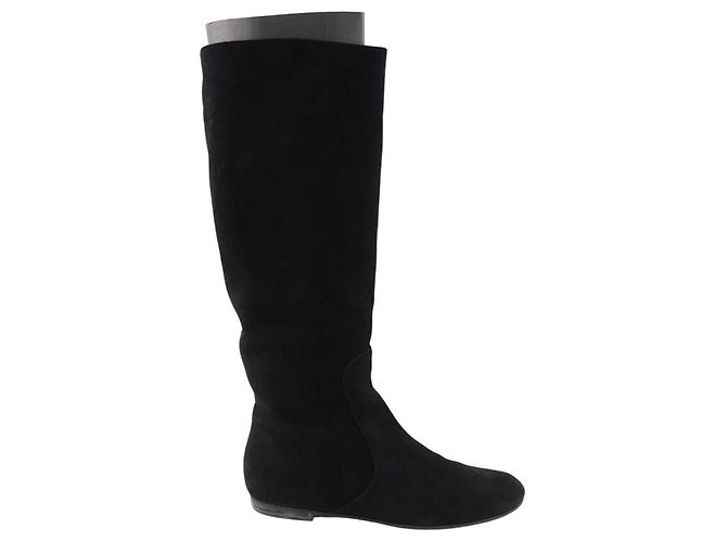 Giuseppe Zanotti Schwarze Wildlederstiefel