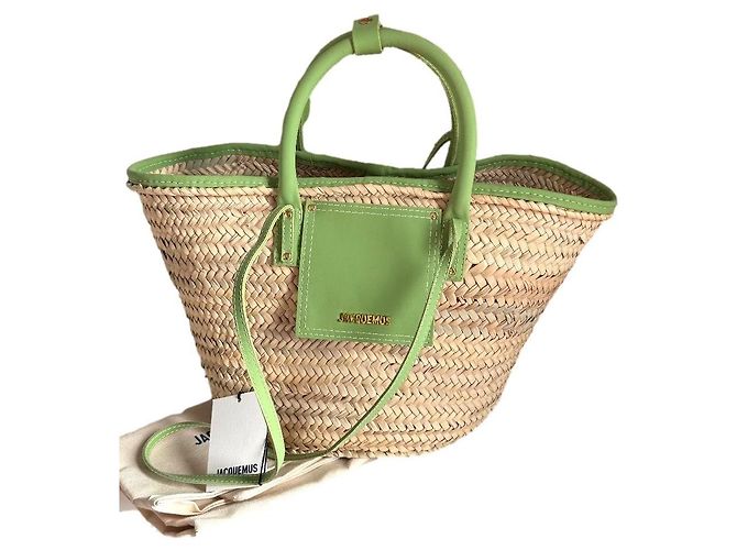 Jacquemus Grand Panier en Paille Vert