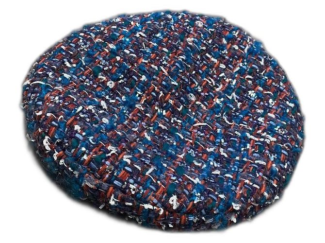 Maison Michel Tweed Barette Blau Größe S