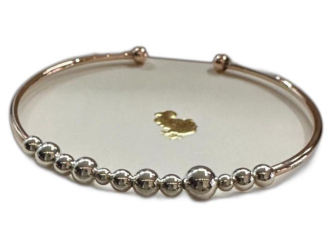 Dodo Pomellato Pulsera DoDo Cuff Burbujas Oro Rosa & Plata L Dorado