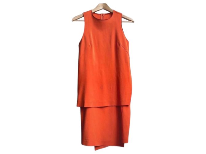 Orange Rote Midi-Kleid von Sportmax