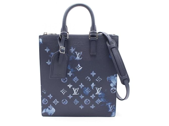 Louis Vuitton Sac Plat Monogram Watercolor Tote Bag Blue Patent leather  ref.2164672