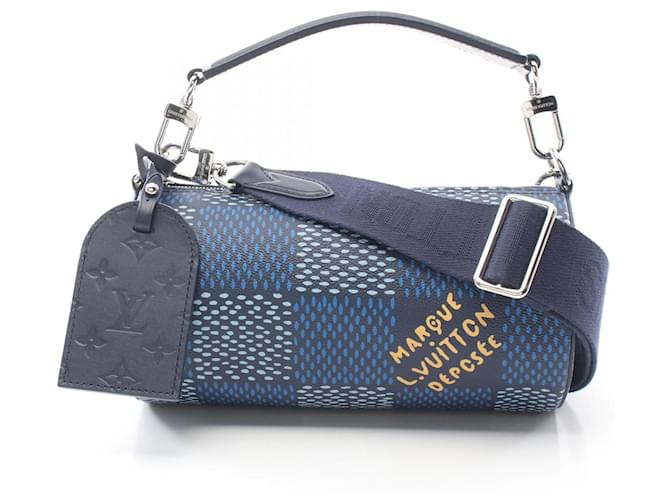 Louis Vuitton Soft Polochon PM Damier Heritage Handbag Multiple colors Navy blue Cloth  ref.2164708