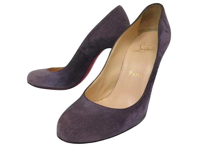 CHRISTIAN LOUBOUTIN FIFI PUMPS 37 IN PURPLE SUEDE DEER SHOES  ref.2165140
