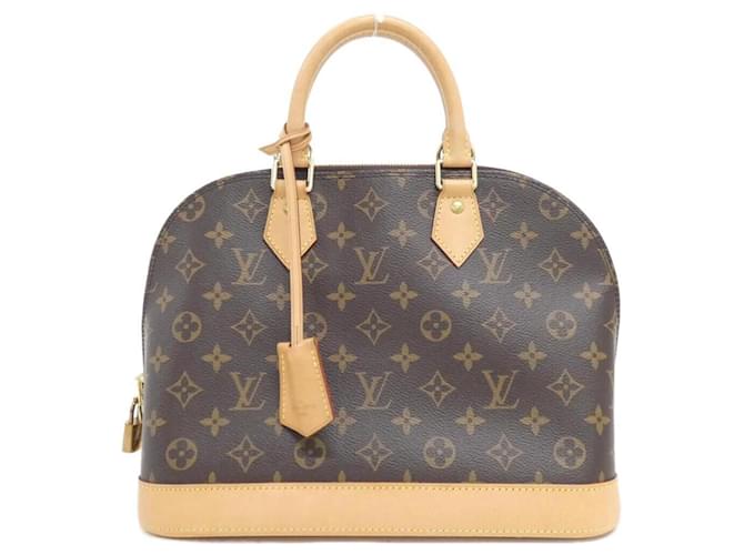 Louis Vuitton Monogram Alma PM Handbag Brown Patent leather  ref.2166299