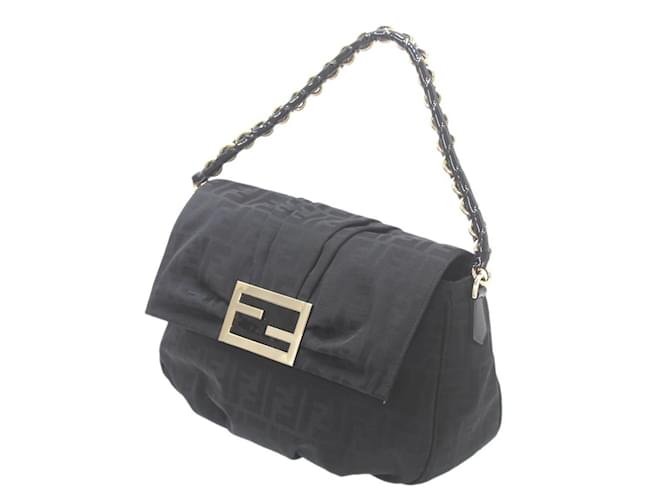 Fendi Zucca Shoulder Bag Black  ref.2166665