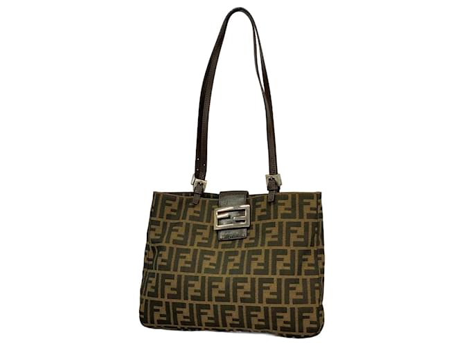 Fendi Brown Shoulder Bag Cloth  ref.2166841