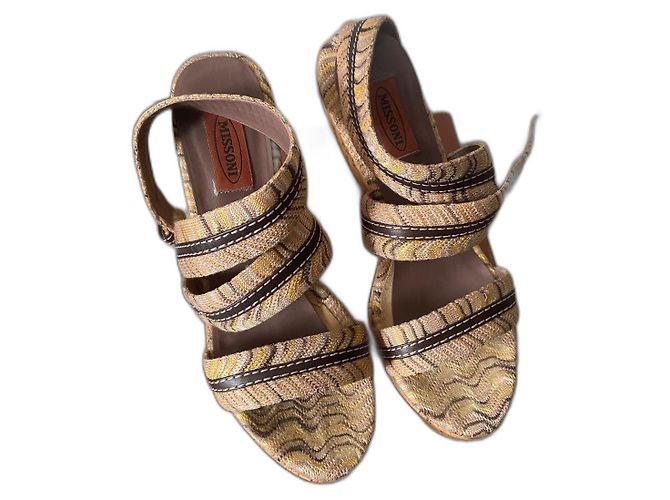 Missoni Wedge Sandals Cork Pattern