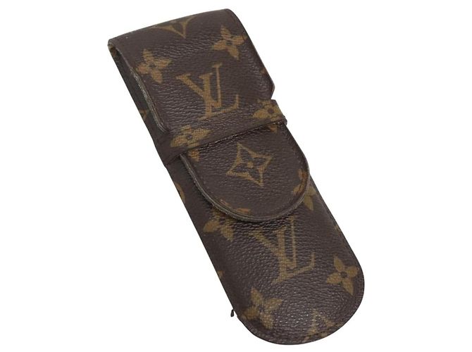 LOUIS VUITTON Monogram Etui Stilo Stiftetui M62990 LV Auth BA1215 Monogramm