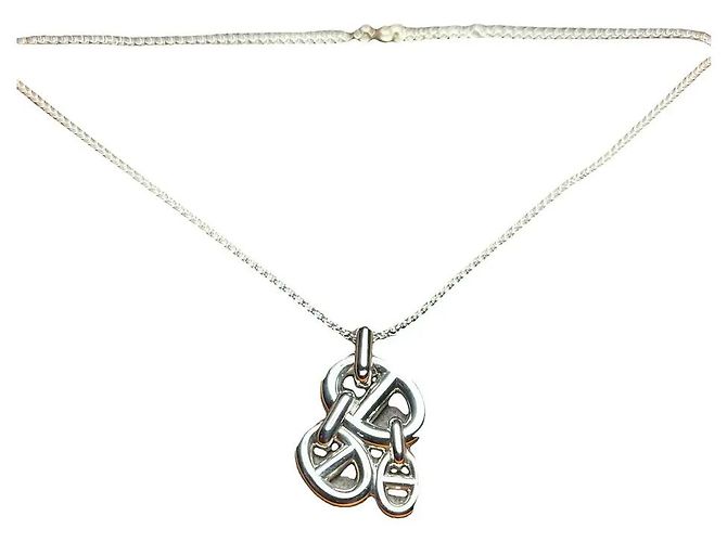 collana catena d'ancora Hermès Argento Argento