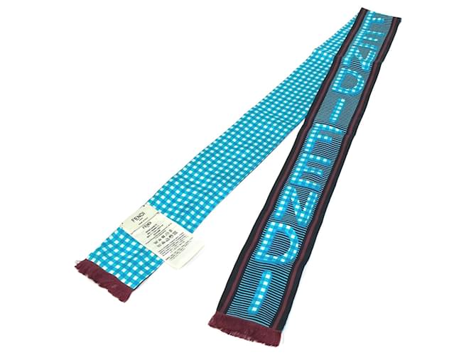 Fendi Blue Bandeau Scarf Cloth  ref.2167550