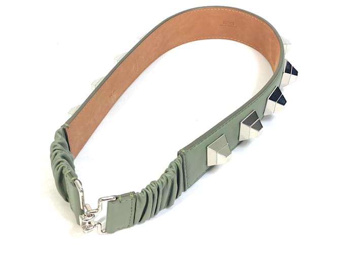 Fendi Khaki Leather Waist Belt  ref.2167759