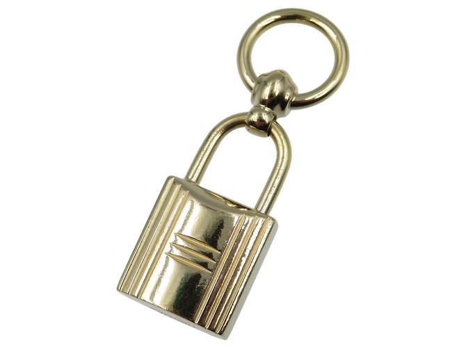 Ring Pingente de anel Twilly com cadeado Charm Loop da Hermès Dourado
