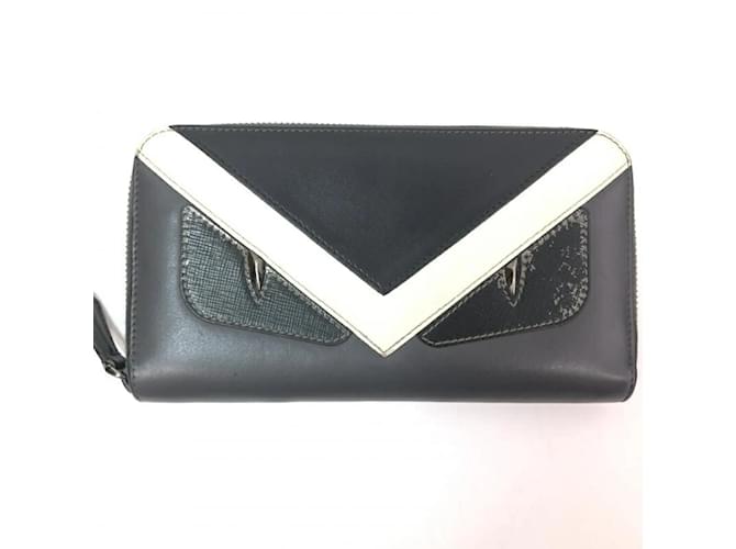 Fendi Bugs Eye Round Zip Wallet  ref.2168352