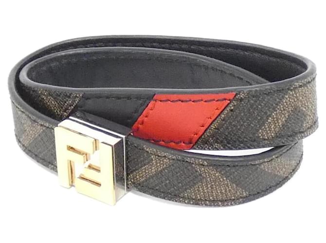 Fendi Charm Bracelet Brown Red Cloth  ref.2168675