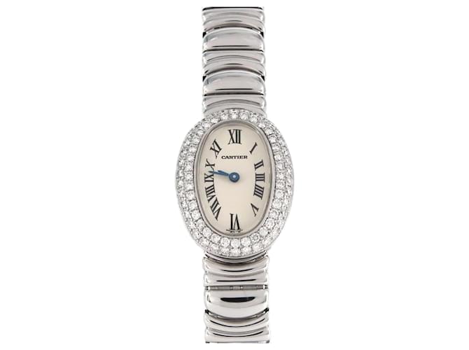 Cartier Mini Baignoire WG 2D WB5095L2 Watch White  ref.2168793
