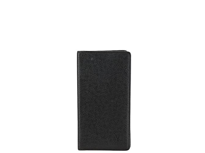 Louis Vuitton Taiga Bi-fold Wallet Black Leather  ref.2169052