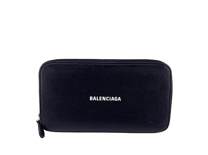 Balenciaga Black Leather Long Wallet  ref.2169307