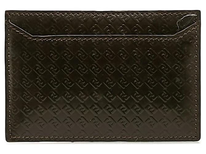 Fendi Brown Leather Card Case  ref.2169352