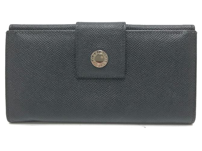 Bulgari Bvlgari Classico Long Wallet Black Leather  ref.2169524