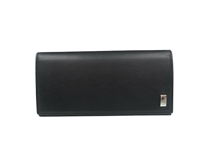 Alfred Dunhill Dunhill Sidecar QD1010 Leather Black Bi-fold Long Wallet  ref.2169769