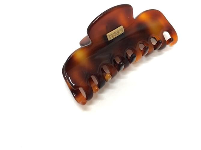 Fendi Brown Plastic Hair Clip  ref.2169775