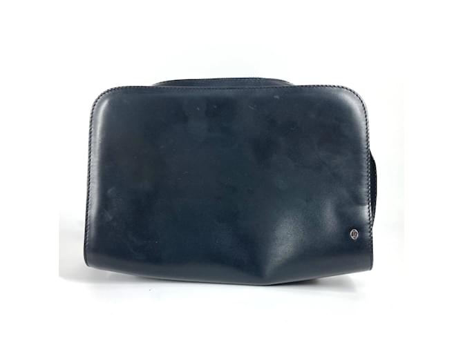 Cartier Must Line Logo Clutch Pouch Black Leather  ref.2169790