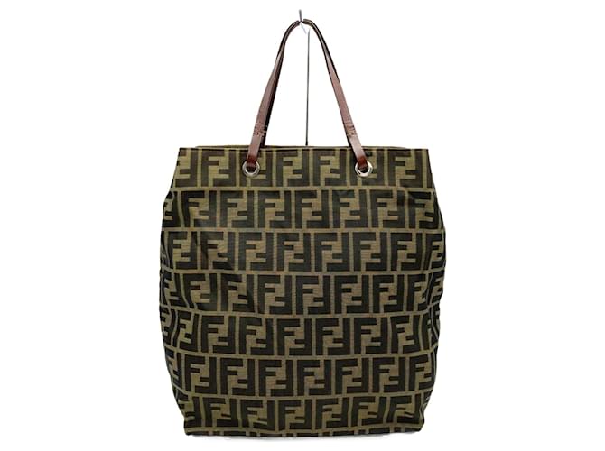 Fendi Brown Nylon Canvas Handbag Tote Cloth  ref.2169800