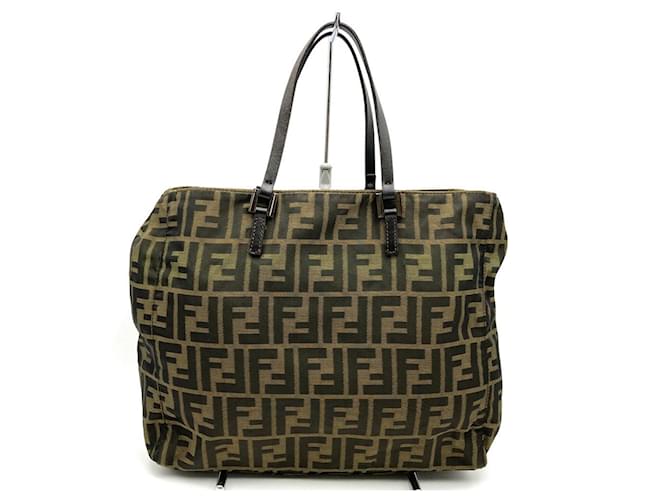 Fendi Khaki Handbag Cloth Nylon  ref.2169801