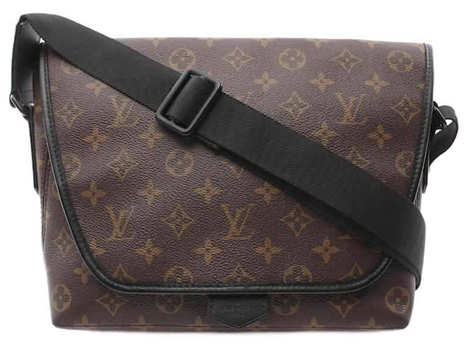 Louis Vuitton Magnetic Shoulder Bag Brown Black Leather Patent leather Cloth Plastic  ref.2170269