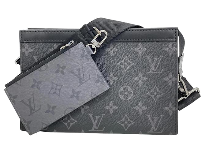 Louis Vuitton Monogram Eclipse Reverse Gaston Shoulder Bag Brown Black  ref.2170358